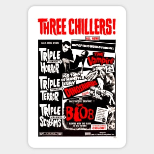 Three chillers! all new! out of this world fright! Sticker